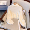Faux Mink Fluffy Turtleneck Sweater
