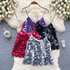 Chic Sequined Loose-fit Camisole