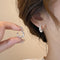 Chip Silver C-Shape Earrings