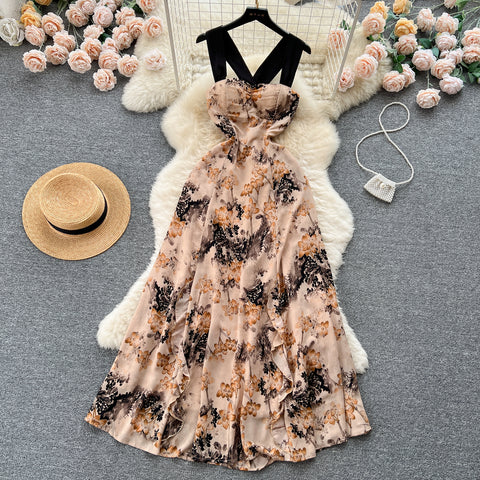 Fairy Hollowed Floral Camisole Dress