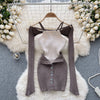 Niche Backless Hollowed Knitted Dress