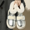 Sheepskin Fur Velcro Chunky Snow Boots