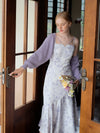 Lavender Slip Dress&Cardigan Fairy 2Pcs