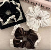 Courtly Lace Trim Velvet Hair Ties