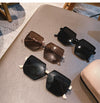 Simple Design Chunky Frame Black Sunglasses