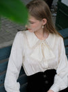 Fairy Bow-tie Collar Lace Blouse
