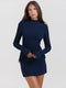 Solid Color Hip-wrapping Dress