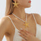 Niche Starfish Pendant Necklace&Earrings