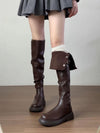 Vintage Chunky Knee-high Knight Boots