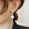 Delicate Sparkling Rhinestones Pearl Earrings