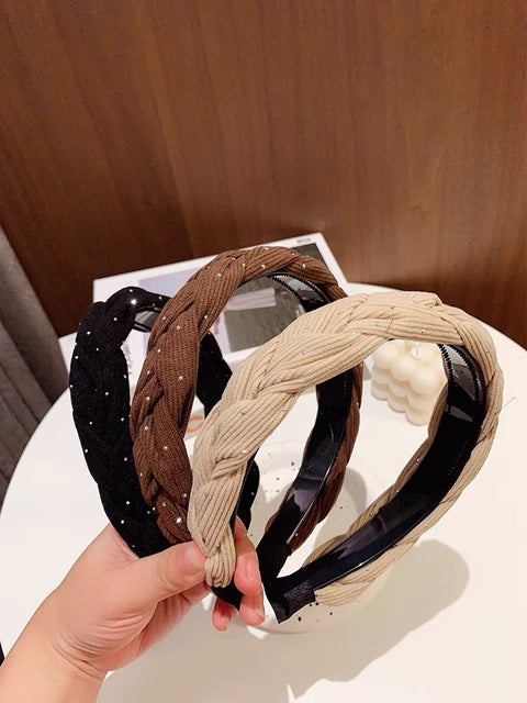 Beaded Non-slip Twisted Knot Hairbands