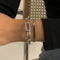 Rhinestone Studded U-Button Bracelet