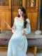 French Style Pleated Chiffon Dress