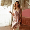 Hollowed Embroidered Lounge Dress&Robe