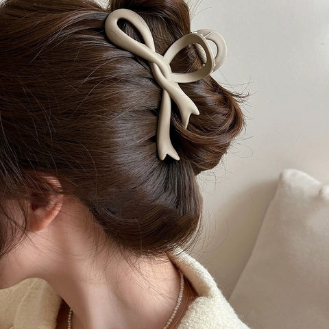 Elegant Acrylic Bow Hair Clip