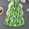 Vintage Green Floral Slip Dress