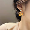 Fairy 3d Petal Pearl Earrings
