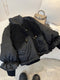 Black Thickened Down Cotton Jacket