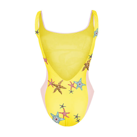 Starfish Printed One-piece Swimwear&Skirt 2Pcs