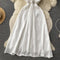 High-end White Formal Halter Dress