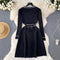 French Style Waist-slimming Knitted Dress