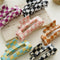 Colorful Checkerboard Hair Claws