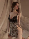 Leopard Printed Patchwork Lounge Dress