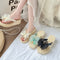Colorful Ribbon Middle-heel Sandals