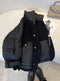 Black Thickened Down Cotton Jacket