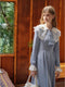 Vintage Doll Collar Crocheted Pleated Dress