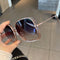 Square Transparent Frame Gradient Sunglasses