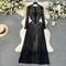 Glossy Rhinestone Studded Black Dress