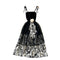 Premium Floral Black Party Dress