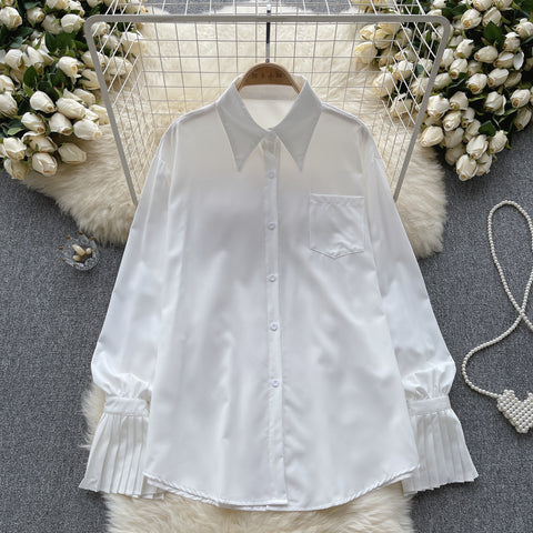 Floral Vest&White Shirt 2Pcs Set