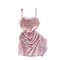Furry Neckline Sequined Slip Dress