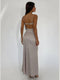 Simple Design Shiny Slip Dress
