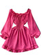 Sweetie Solid Color Ruffled Dress