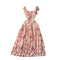 French Style Pleated Floral Dress
