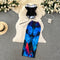 Strapless Top&Slim Skirt Floral 2Pcs