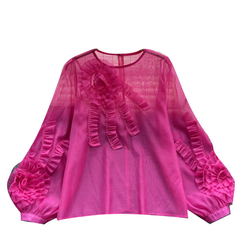 Sweetie 3d Floral Chiffon Top