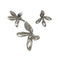 Asymmetrical Flower Needle Earrings