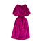 Solid Color V-neck Loose Dress