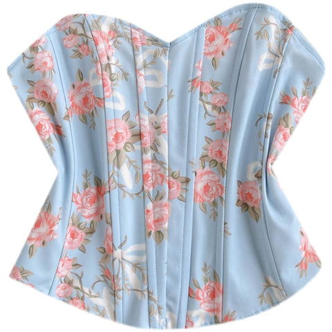 Backless Floral Fishtail Short Top