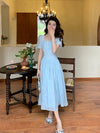 Fairy Blue Beaded Short-sleeve Dress