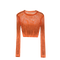 Rhinestone Studded Mesh Bottoming Shirt