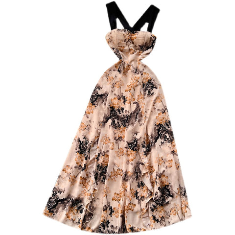 Fairy Hollowed Floral Camisole Dress