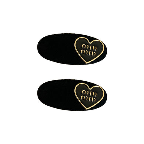 Black Velvet Bang Hair Clip