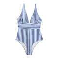 Colorful Striped One-piece Triangle Swimwear