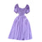 Fairy Square Collar Pleated Dress