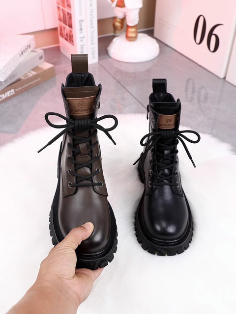 Chic Round-toe Zipped Martens Boots